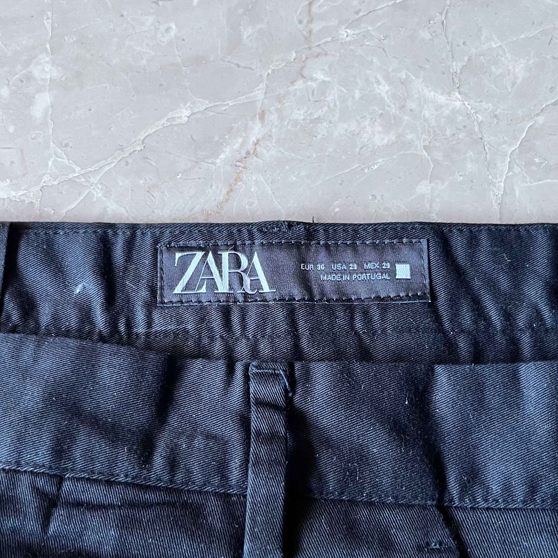 Zara Men's Black Pinstripe Trousers Size US 36 | eBay