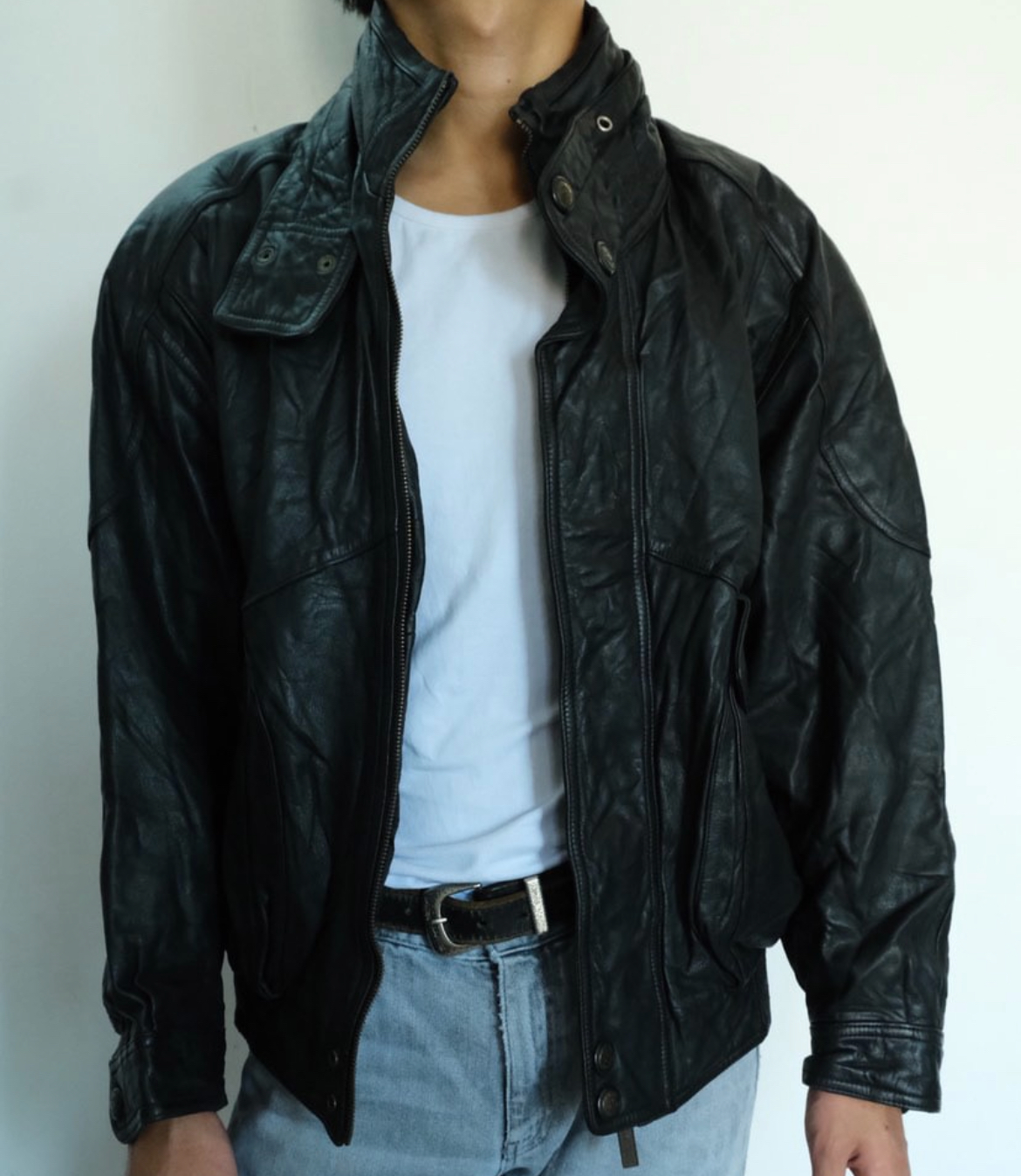 Vintage Playboy Heavy Leather Jacket. Super