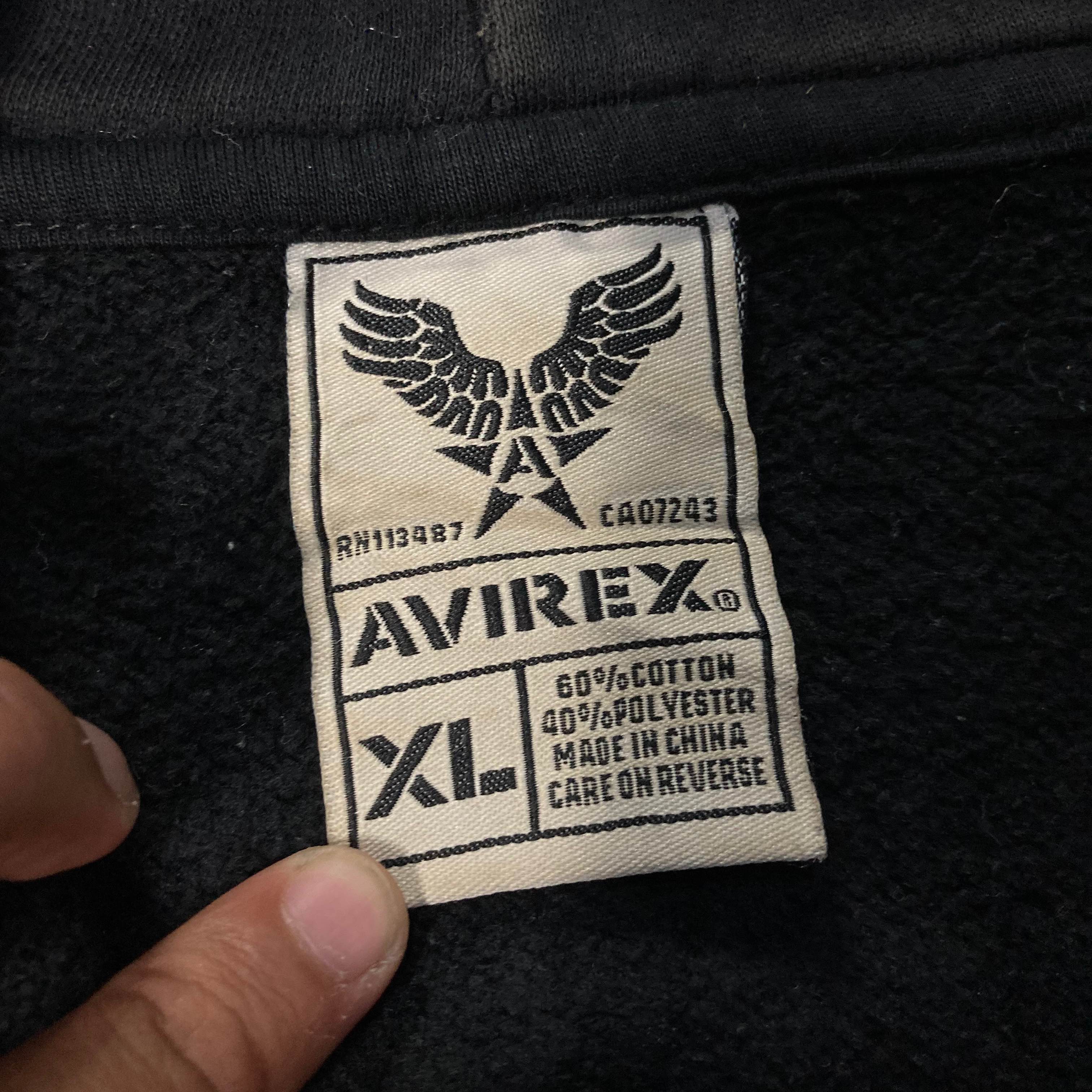 AVIREX SKULL HOODIE Length 32Chest