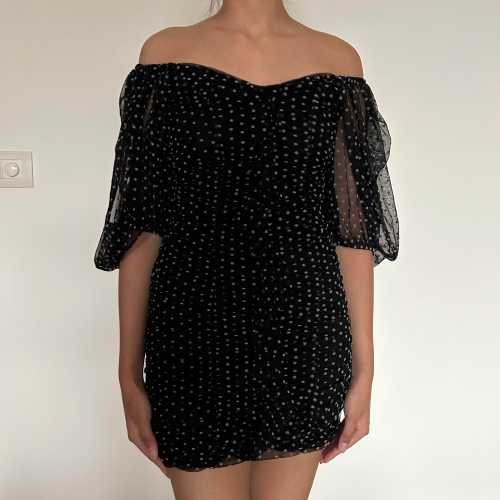 Zara black and white polka